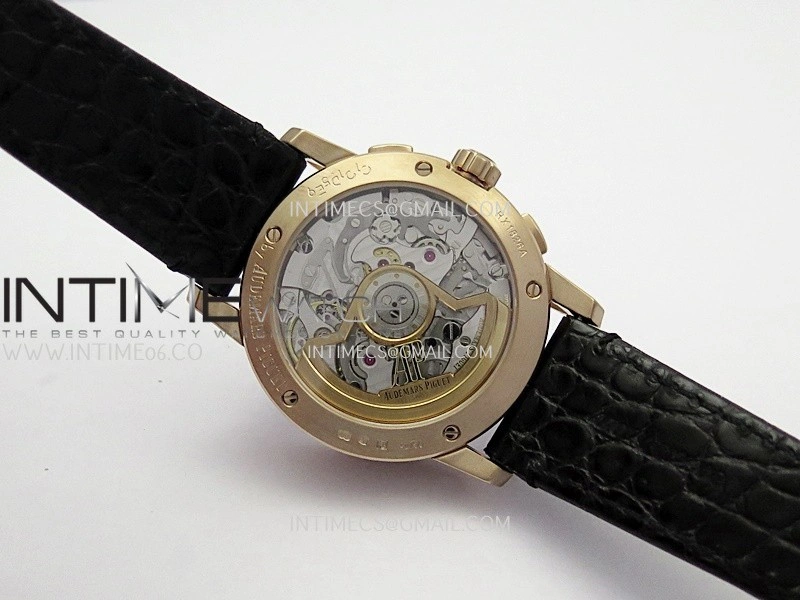 Code 11.59 Chrono 26393 RG APSF 1:1 Best Edition Black Dial On Black Leather Strap Super Clone SA4401